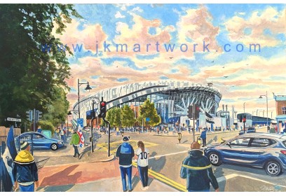 Tottenham Stadium 'Going to the Match' Fine Art Print - Tottenham Hotspur FC